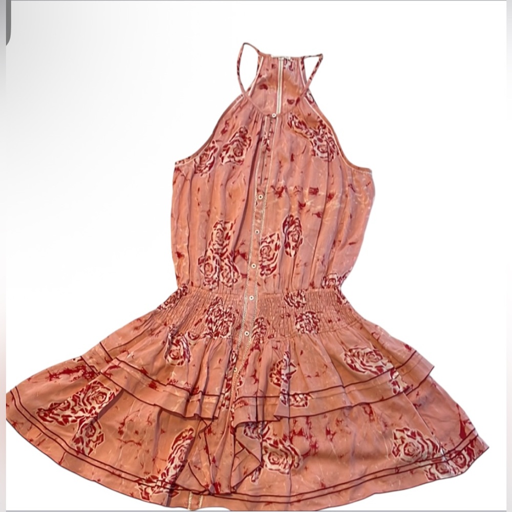 Poupette St Barth Women's Laurie Mini Dress Resortwear Floral Boho Size S EUC - Picture 2 of 8